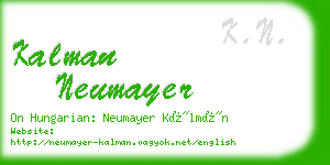 kalman neumayer business card